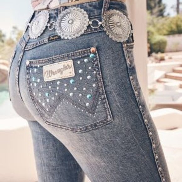 Wrangler Denim - Wrangler x Lainey Wilson Bejeweled Bell Bottoms 26x34